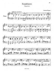 Choir of Pilgrims: Para Piano by Richard Wagner