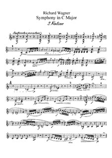 Symphony in C Major, WWV 29: violinos parte II by Richard Wagner
