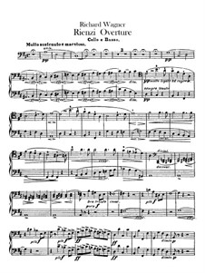 Rienzi, the Last of the Tribunes, WWV 49: Overture – cellos and double bass part by Richard Wagner