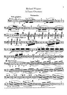 The Faust Overture, WWV 59: Parte Violoncelo by Richard Wagner