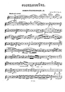 Concert Piece for Winds and Piano (or Orchestra), Op.41: parte trompa by Julius Rietz