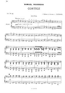 Cortège for Piano Four Hands, Op.96: Cortège for Piano Four Hands by Samuel Alexandre Rousseau