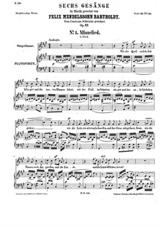 Six Songs, Op.47: set completo by Felix Mendelssohn-Bartholdy