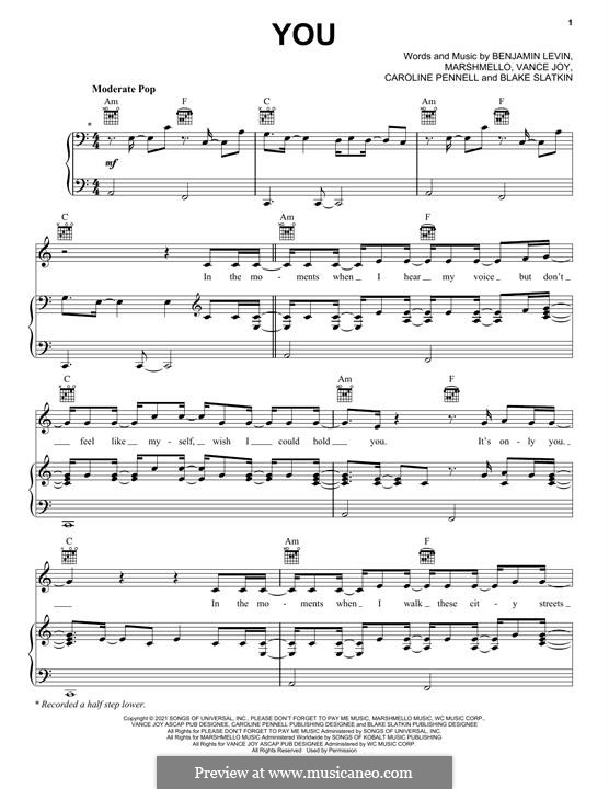 You (with Marshmello & Vance Joy): You (with Marshmello & Vance Joy) by Benjamin Levin