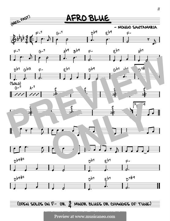 Afro Blue: Melody line (reharmonized version) by Mongo Santamaria