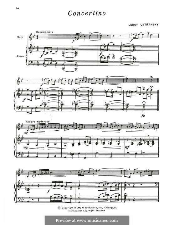 Concertino: para trompeta e piano by Leroy Ostransky