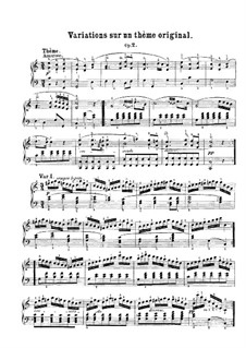 Variations on an Original Theme, J.7 Op.2: Para Piano by Carl Maria von Weber