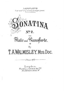 Sonatina for Flute and Piano No.2 in G Major: parte Solo by Thomas Attwood Walmisley