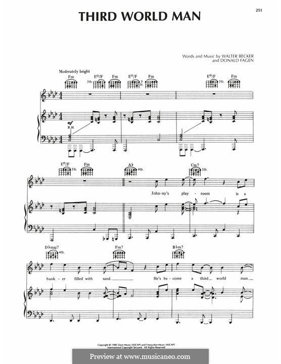 Third World Man (Steely Dan): Para vocais e piano (ou Guitarra) by Donald Fagen, Walter Becker