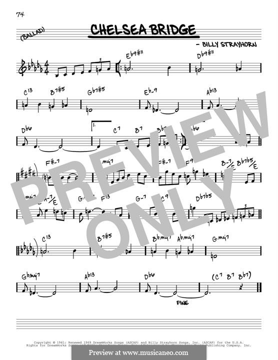 Chelsea Bridge (Duke Ellington): Melody line (reharmonized version) by Billy Strayhorn