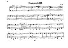 Serenade for String Orchestra No.3, Op.69: para piano de quadro mãos by Robert Volkmann