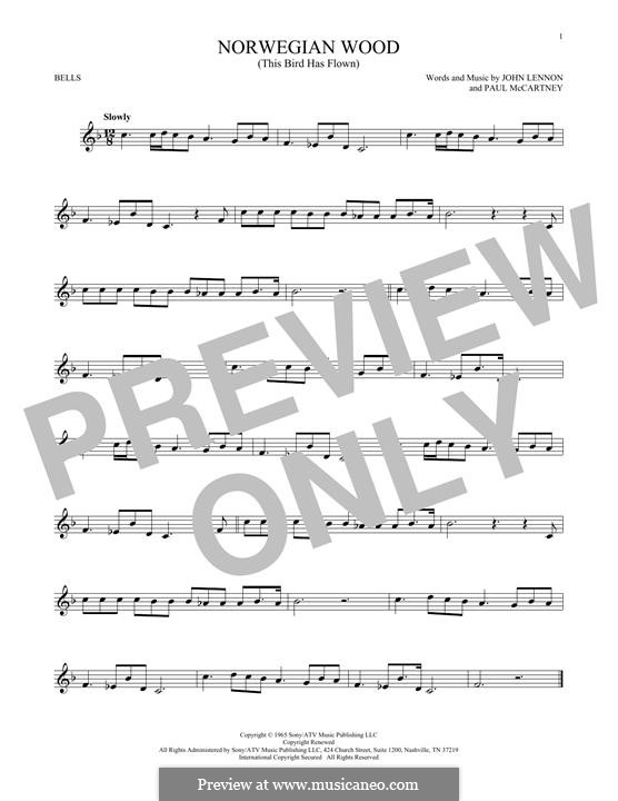 Norwegian Wood (This Bird Has Flown): For glockenspiel by John Lennon, Paul McCartney