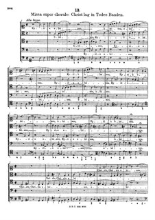 Missa super chorale Christ lag in Todesbanden: Missa super chorale Christ lag in Todesbanden by Friedrich Wilhelm Zachow