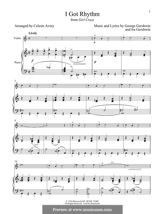 Instrumental version: para violino by George Gershwin