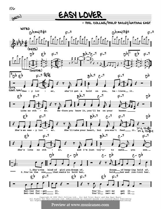 Easy Lover: melodia by Nathan East, Phil Collins, Philip Bailey