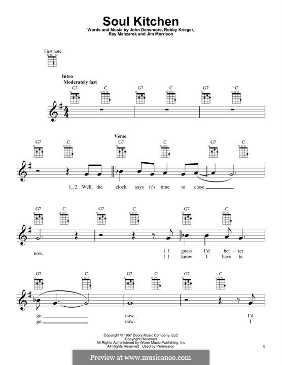 Soul Kitchen: para ukulele by The Doors