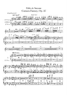 Fantasia on Themes from 'Carmen' by Bizet, Op.25: parte flauta by Pablo de Sarasate
