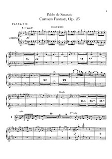 Fantasia on Themes from 'Carmen' by Bizet, Op.25: parte oboes by Pablo de Sarasate