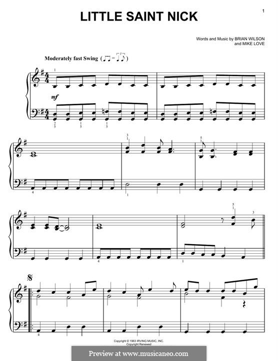 Little Saint Nick (The Beach Boys): Para Piano by Brian Wilson, Mike Love