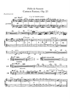 Fantasia on Themes from 'Carmen' by Bizet, Op.25: parte trombones by Pablo de Sarasate