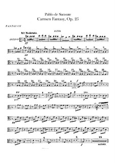 Fantasia on Themes from 'Carmen' by Bizet, Op.25: parte violas by Pablo de Sarasate