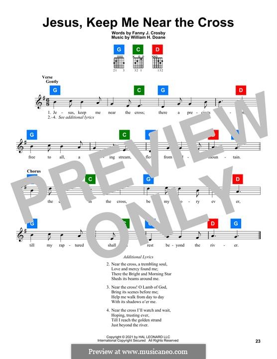 Jesus Keep Me Near the Cross: melodia by William Howard Doane