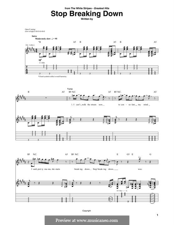 Stop Breakin' Down Blues (Eric Clapton): Para Guitarra by Robert Leroy Johnson