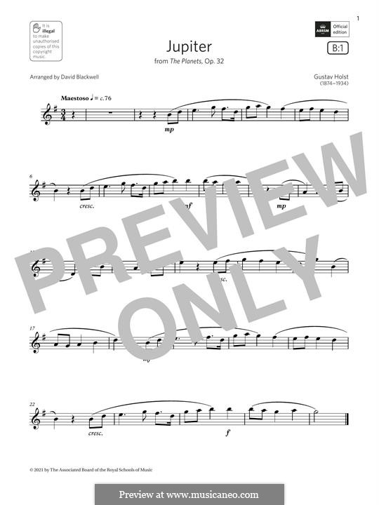 Jupiter: para Saxofone Alto by Gustav Holst