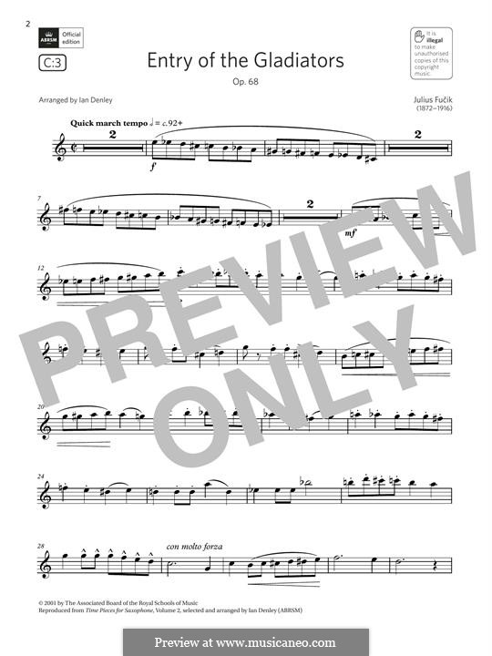 Entrance of the Gladiators, Op.68: para Saxofone Alto by Julius Fučík