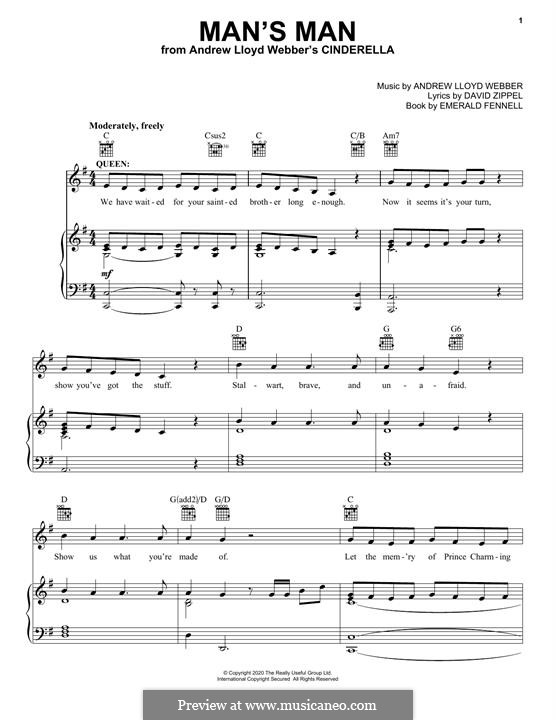 Man's Man (from Cinderella): Para vocais e piano (ou Guitarra) by Andrew Lloyd Webber