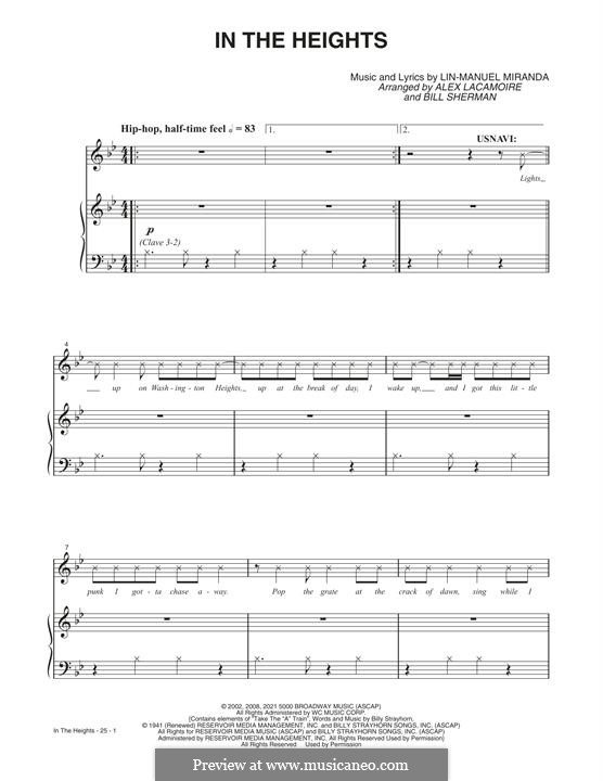 In The Heights (from In The Heights: The Musical): Para vocais e piano by Lin-Manuel Miranda