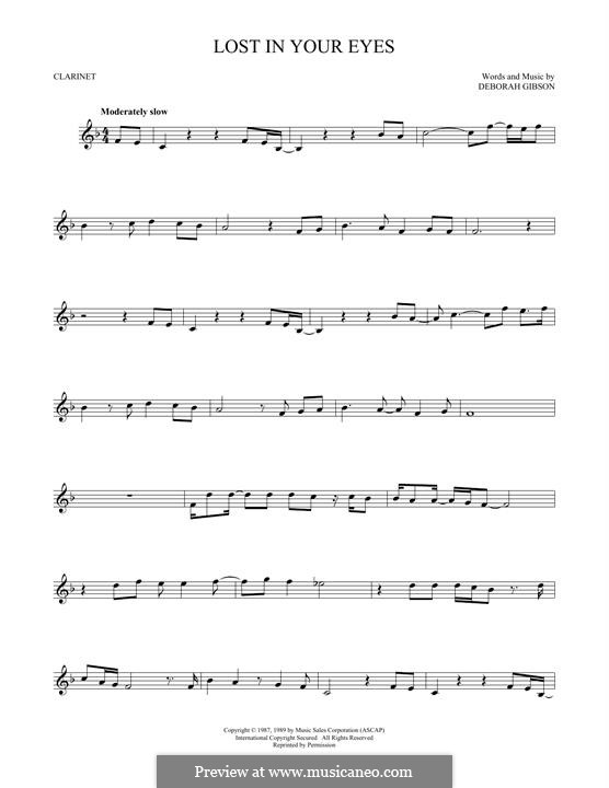 Lost in Your Eyes: para clarinete by Debbie Gibson