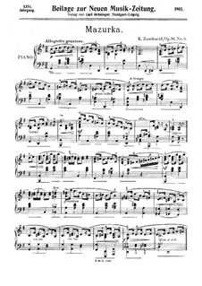 Mazurka, Op.76: mazurka by Karl Zuschneid
