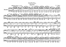 Overture to 'Isabella': para piano de quadro mãos by Franz von Suppé