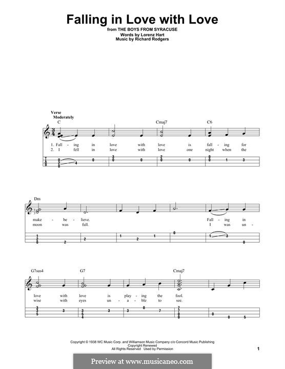 Falling in Love with Love: para ukulele by Richard Rodgers