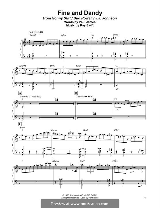 Fine and Dandy: Para Piano by Kay Swift