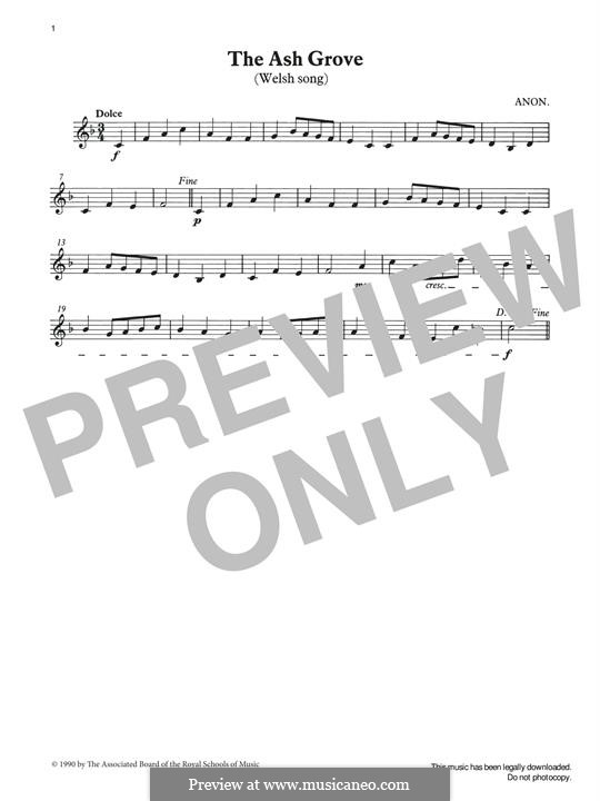 The Ash Grove: For percussion by folklore