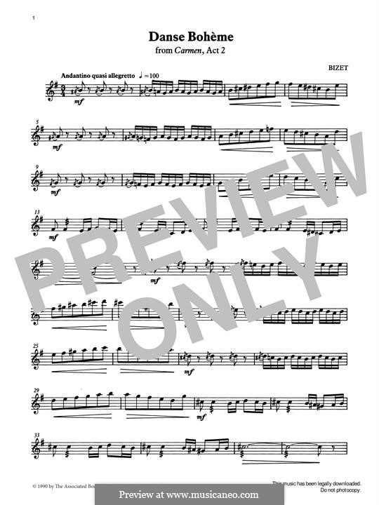 Chanson Bohème: For percussion by Georges Bizet