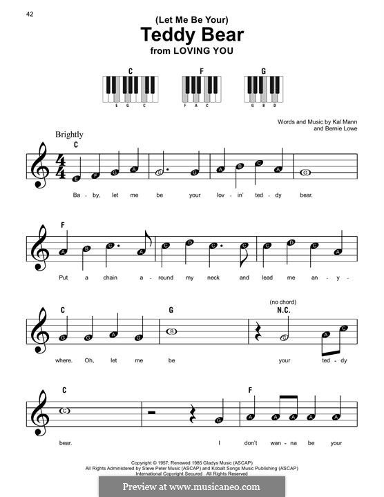 (Let Me Be Your) Teddy Bear (Elvis Presley): Facil para o piano by Bernie Lowe, Kal Mann