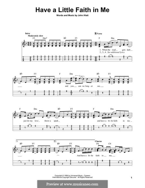 Have a Little Faith in Me: para ukulele by John Hiatt