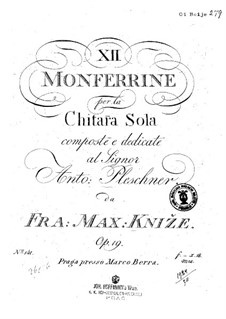 Twelve Monferrine, Op.19: todas as peças by Frantisek Max Knjze