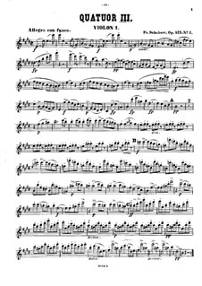 String Quartet No.11 in E Major, D.353 Op.125 No.2: violino parte I by Franz Schubert