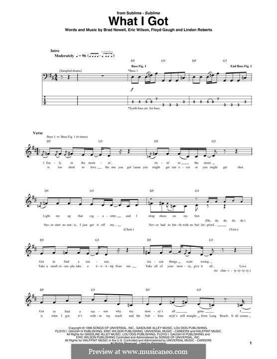 What I Got (Sublime): para baixo com guia by Brad Nowell, Eric Wilson, Floyd Gaugh, Lindon Roberts