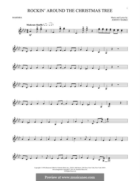 Rockin' Around the Christmas Tree: For marimba by Johnny Marks