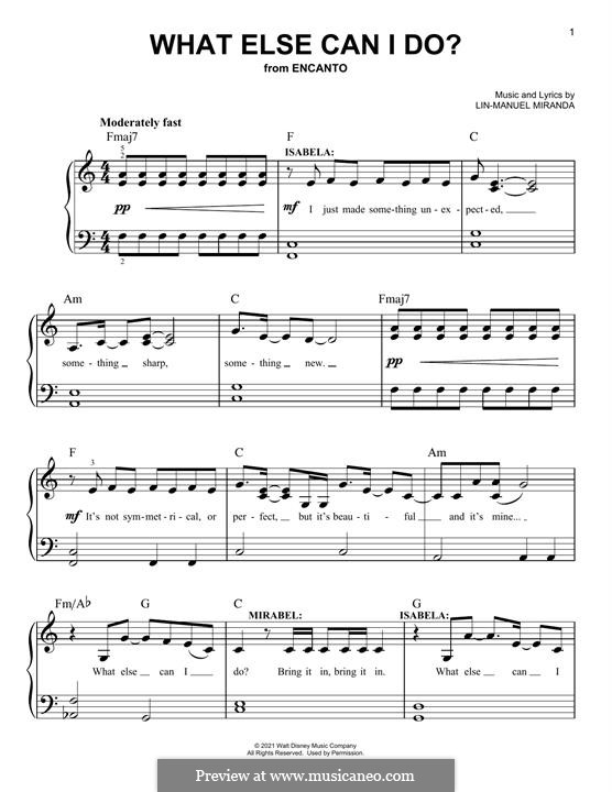 What Else Can I Do? (from Encanto): Para Piano by Lin-Manuel Miranda