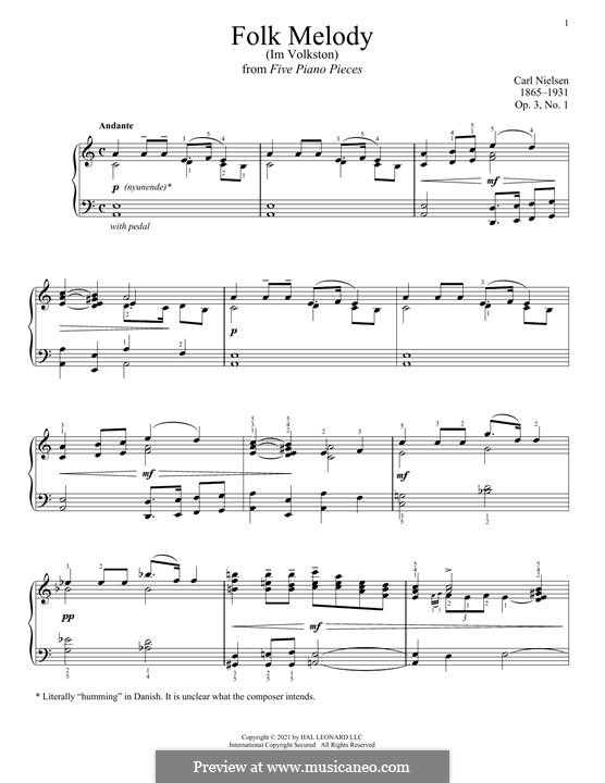 Folk Melody (Im Volkston): Folk Melody (Im Volkston) by Carl Nielsen