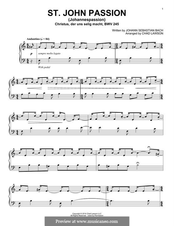 St John Passion, BWV 245: Christus Der Uns Selig Macht by Johann Sebastian Bach