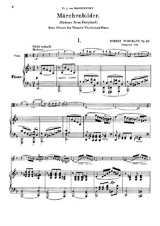 Märchenbilder (Fairy Pictures), Op.113: Score by Robert Schumann