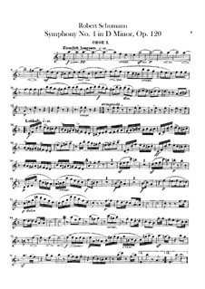 Symphony No.4 in D Minor, Op.120: parte de oboes by Robert Schumann