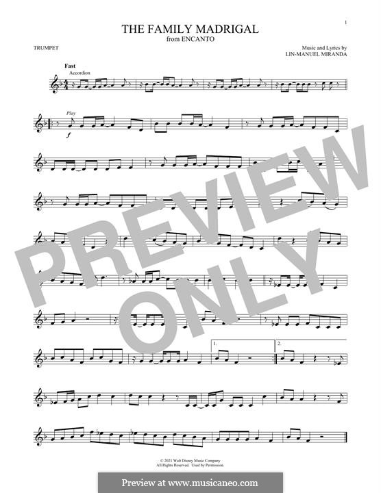 The Family Madrigal (from Encanto): para trompeta by Lin-Manuel Miranda